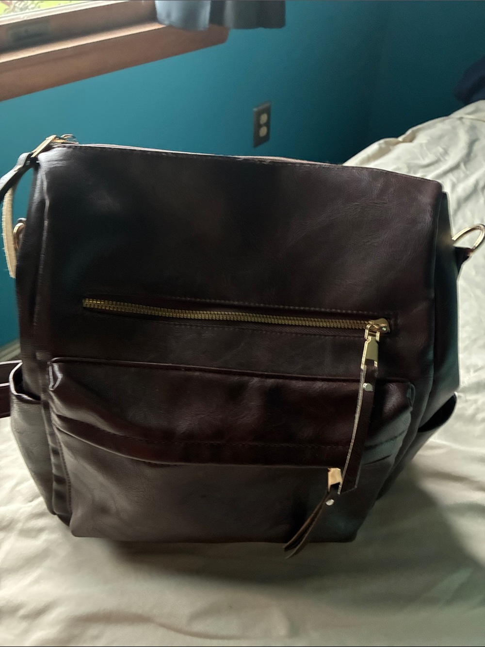 Women brown Leather Backpack - Sleek Everyday Carry